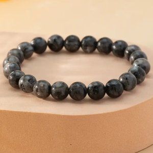 Labradorite Natural Stone 8mm Beads Stretchable Bracelet Beaded Gemstone